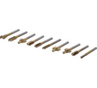 10pcs Carpentry Router Bits Carbid Rotary Burr Set f��r DIY -Sculpture sur bois -Perçage de trous gravés