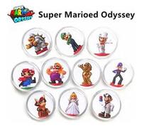 Autre accessoire gaming GENERIQUE 10PCS Cartes Ronde Amiibo pour Super Mario Odyssey FONGWAN Compatible avec Nintendo Switch