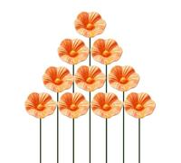 10PCS Ceramic Bee Watering Cups - 20x4cm Weather Resistant Flower Shaped Garden Drink Stations for Bees Butterflies Hummingbirds Outdoor Pollinator Support - Decorative Yard Accents