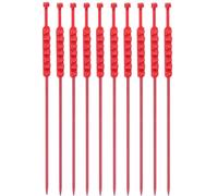 10pcs Chaînes de neige pour moto à vélo E, chaînes de pneus non glissées chaînes de roues universelles pour les chaînes de pneus de neige à dents multicouches en nylon de neige, rouge, rouge, ro