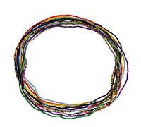 10Pcs Chaînes De Taille élastiques Boho Layered Belly Chain, Perle De Taille Colorée Waist Beads Chaîne De Corps Perlée Perles Chaînes Bijoux Bikini Pour Femme Fille
