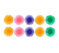 10pcs Chat balles Jouet, Chat Portable coloré Attrape Chase Jouer Jouets 3.5cm TPR matériaux Fleur Burr Ball Kitten Exerciser balles interactivesJouets à l'herbe à Chat