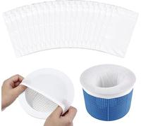 10pcs Chaussette Skimmer Piscine,Chaussettes Filtre Piscine Pool Prefiltre Skimmer de Surface Intex,Nettoyage et Accessoires pour Filet Piscine,Balle Filtrante Floculant Panier Net Skim Flottant