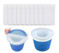 10pcs Chaussettes de Skimmer pour Piscine, Chaussette Skimmer Piscine, Chaussette Filtre Piscine Filtre Skimmer Piscine, Pool Skimmer Socks, Chaussettes d'écumeur de Piscine en Maille Ultra Fine