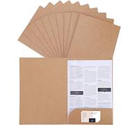 10pcs Chemises à Projet en Papier Kraft Portefeuille Document A4 à Fente avec Rabat Sous-Chemises Cartonnée de Presentation Rapports Contrats Dossier de Fichiers Insérés Portable pour Bureau École