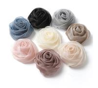 10Pcs Chiffon Artificial Flowers Heads 5CM Fake Flower For Home Decor Wedding Decoration Bridal Clothing Crafts Gifts Accessory(Color9)