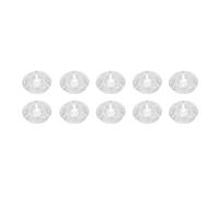 10Pcs Clear Guitar Pedal Toppers | Universal 10mm Mushroom Footswitch Covers for Effects Pedals | Transparent Grip - Slip Accessories/Live Performance
