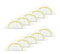 10pcs Clear Set Square Avec 180 Degrés To-outil De Mesure La Géométrie Des Rapports Répartition Pour Le Dessin D'ingénierie Des Étudiants