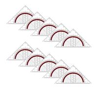 10pcs Clear Set Square Avec 180 Degrés To-outil De Mesure La Géométrie Des Rapports Répartition Pour Le Dessin D'ingénierie Des Étudiants