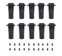 10PCS Clip de Ceinture Radio,Clip de Ceinture PVC Walkie Talkie Clip de Ceinture avec 20 Vis pour Radios Bidirectionnelles
