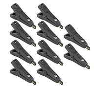 10pcs Clip Positif négatif Connecteur en laiton plaqué or 25 mm Ouverture J60043 Clips de test électrique premium pour les chargeurs de batterie de voiture et l'équipement (Noir)