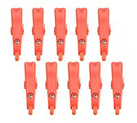 10pcs Clip Positif négatif Connecteur en laiton plaqué or 25 mm Ouverture J60043 Clips de test électrique premium pour les chargeurs de batterie de voiture et l'équipement (Rouge)
