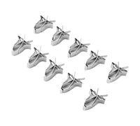 10pcs Clips de Fruits de Perroquet en Acier Inoxydable | Faisseur sécurisé pour Les perroquets/alouette/Hamsters | Porte-Aliments à Cage à Oiseaux Longs Longs avec Une poignée