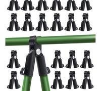 10pcs Clips Pivotants De Jardin Réglables, Connecteurs De Treillis Végétaux, 70 Degrés Type A pour Tige 20 Mm,Clips Connecteur Tige pour Cannes en Revêtement en Plastique Grimpant À La Vigne De Rotin