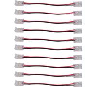 10pcs COB Strip Light Connector Professional Double Head 8mm 2 Pin Light Strip Connectors for Home Office School