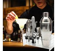 10pcs Cocktail Shaker Maker Set avec base en acrylique Mixer Martini Spirits Muddler_onaeatza98