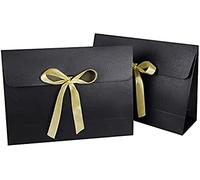 10pcs Coffret Cadeau en Papier Kraft, Sacs Cadeaux en Papier avec Ruban en Soie pour Mariage Anniversaire Noël Nouvel an Fête, Boîte d'Emballage pour Écharpe Foulard Chemise Mouchoir Sous-Vêtements