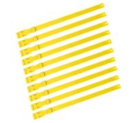 10pcs Col de Chèvre PU 23 Pouces Collier de Bétail Réglable pour la Ferme Animal de Vache Mouton Rouge PU Materif (Yellow)