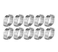 10pcs Collier de Serrage Clip à Ressort Tuyau Serre-joints à Tuyaux en Acier Inoxydable Deux-oreille(13-15Mm)