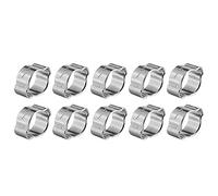 10pcs Collier de Serrage Clip à Ressort Tuyau Serre-joints à Tuyaux en Acier Inoxydable Deux-oreille(7-9Mm)