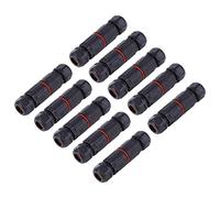 10PCS Connecteur à 3 broches pour câble électrique IP68 prise et socket boîtier en nylon ignifuge facile installer alimentation équipement de communication réseau éclairage