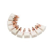 10pcs connecteur de fusible à lames mâles coque plate en plastique blanc 20A for véhicule voitures