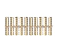 10PCS Connecteur Droit Barbelé Adaptateur de Tuyau Droit Bidirectionnel Laiton Raccord de Tuyau Raccord de Jonction Tube Raccord
