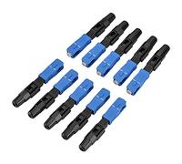 10Pcs Connecteurs Optiques SC/UPC, Connecteur Rapide À Fibre Optique Sc/Upc Adaptateur Rapide Adaptateur Terminal de Câble Optique Monomode Avec Capuchon Anti-Poussière, pour Ftth/Catv/Odf