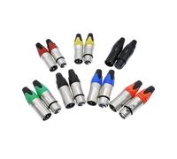 10Pcs connector audio plug microphone plug 3pin speaker connector male & female colour mic connector NWPNLXEA(Green female10pc)