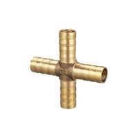 10pcs Connector Copper Air Fuel Water Tube Brass Pipe Fitting Barbed Joint Coupler For 4mm 5 6 8 10 12(4 way,6mm (10pcs)) Plumbing Fittings