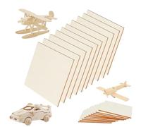 10PCS Contreplaqué,Feuilles de Contreplaqué Balsa,Plaque de Bois,Feuilles de Bois,Feuilles Bois Balsa,Lumière Carrée de Contreplaqué,Planche Bois Minces,pour Gravure,Découpe Laser,Modèles de Bricolage