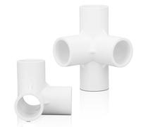 10PCS Coudés PVC à 4 Voies, 25mm T Sortie Latérale Très Résistants, Tuyau Tridimensionnel Quatre Voies Angle Droit, Connecteurs Tuyaux D'eau Supérieurs Inférieurs Pour Serres Meubles Raccords Tuyaux