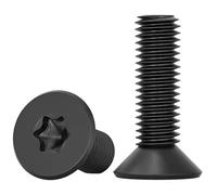 10pcs Countersunk Head Screws M8 x 20mm Black Torx Screws Stainless Steel 304 Machine Screws Full Thread Stainless Steel Screws for Machine Equipment and Home Furniture