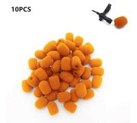 10pcs Couvre-Micro Casque Mousse pour Appel Clair(Orange) | Réduction pour bruit de fond, mousse dense, améliore voix, idéal appels pro, classique