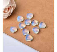 10Pcs Crystal Rose Quartz Heart Stone Amethyst Tigers Eye Home Decor Crafts Love Gems DIY Gift (Color : Opal, Size 10pcs) Gemstone Stone