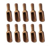 10pcs Cuillères en pour bois de Hêtre pour Sel et Épices - Petites Pelles à Café Multifonctionnelles - Design Lisse Écharde - pour idéal Cuisine et Bain - 7,8x2,2 cm