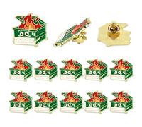 10pcs Cute Broche Pinches, Épingles en Émail Positives avec 10 Boutons It's Fine I'm Fine Everything is Fine Pins Épingles Inspirantes pour Benne à Ordures Cadeaux de Bijoux pour Noël