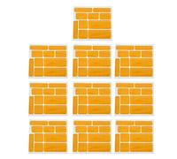 10pcs Cycling Chainstay Film | Scratch Defensive DIY décalcomanies pour la chaîne de cyclisme/couche de cadre | Matériel PVC long - durable avec machines à sous guide | 100 (Yellow)