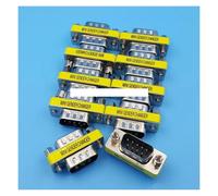 10Pcs DB9 9Pin Male To Male Gender Changer Adapter RS232 Serial Connector AUOQKQUT