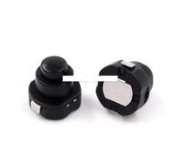10PCS DC 30V 1A Flashlight Torch Part Round Push Button Switch Black 10mm x 10mm