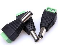 10Pcs DC Power Connector Male Jack Adapter Welding Free for CCTV Camera Monitoring LED 12V 2.1mm