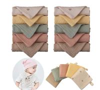 10pcs Débarbouillettes Bébé en Mousseline, 23 X 23CM Gants de Toilette, Serviettes pour le Visage de Nouveau-né