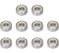 10Pcs Deep Grooves Ball Bearing Double Shield 6x17x6mm Steel Set Kit for Machine Equipment