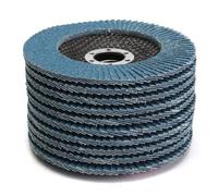 10PCS Disques Abrasifs 125mm 80 Grain Granulométrie Disque à Lamelle Ponçage Polissage Meule Outil Meuleuse
