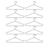 10Pcs Doll Clothes Hangers,Made of Stainless Steel Material,Metal Miniature Mini Cute Cartoon Closet Decor Accessories, for Doll Wardrobe Organization (150mm)
