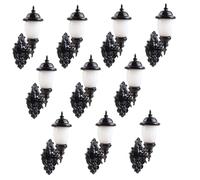 10pcs Dollhouse Lights réaliste 1:87 Lampe Miniature, Mini Lampe à lumière Murale à LED, Paysage Mural d'éclairage de Maison de poupée |.Les lumières Ont fonctionné