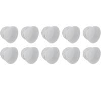 10pcs dômes pour appareils auditifs 12 mm/0,5 pouce double couche silicone souple -Lavable amovible anti -staticwhite
