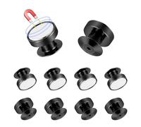 10pcs Dos d'Épingle Magnétique, Aimant Arrière d'Épingle Métal Convertisseurs d'Épingle Émail Gardiens Goupille de Verrouillage Fermoir Cadeaux de Collectionneurs d'Épingles (Noir Brillant)