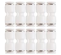 10Pcs Droite Push Connecteurs Tuyau D'air Rapide Libération Pnuematic Tube Raccords Blanc pour Traitement Mécanique Traitement Médical (PU-8)