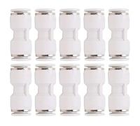 10Pcs Droite Push Connecteurs Tuyau D'air Rapide Libération Pnuematic Tube Raccords Blanc pour Traitement Mécanique Traitement Médical (PU-14)